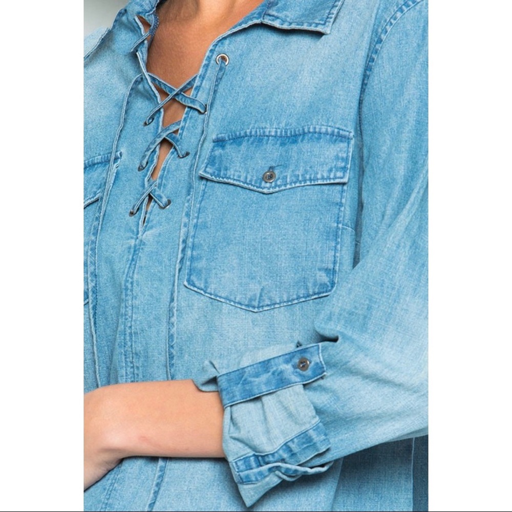 Long Sleeve Denim Top! - Picture 6 of 6